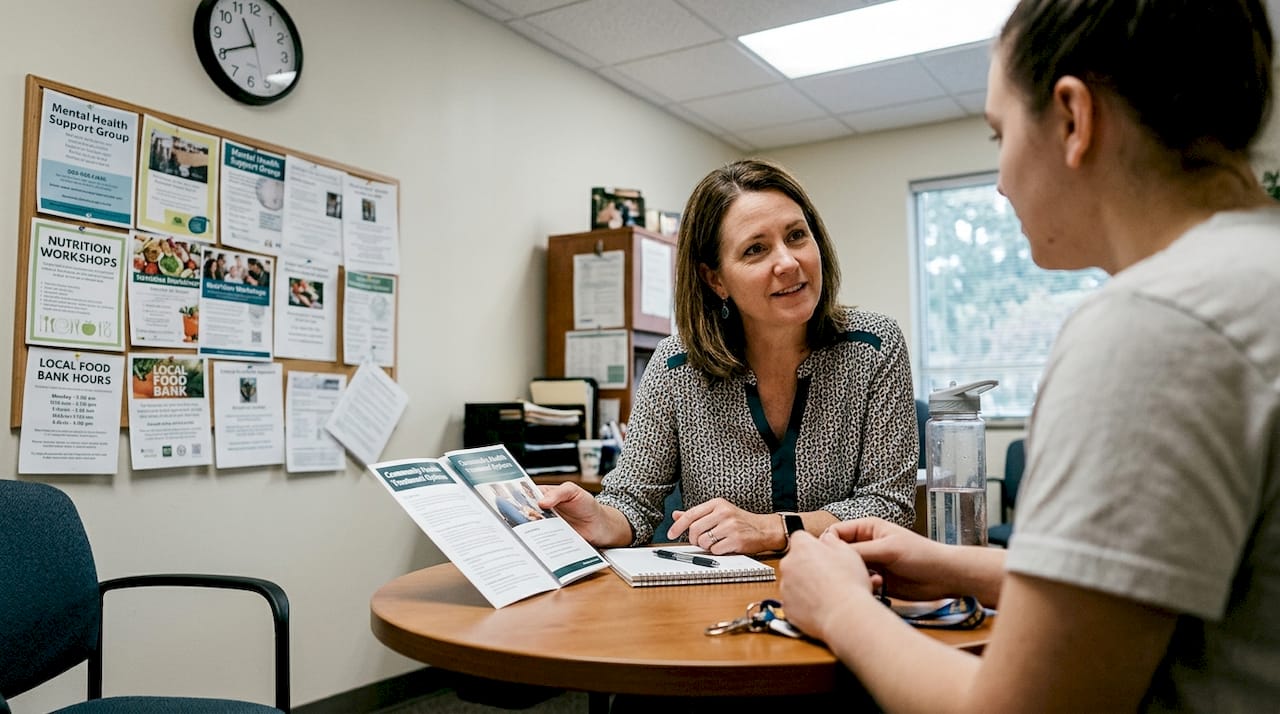 Clinician consulting about treatment options