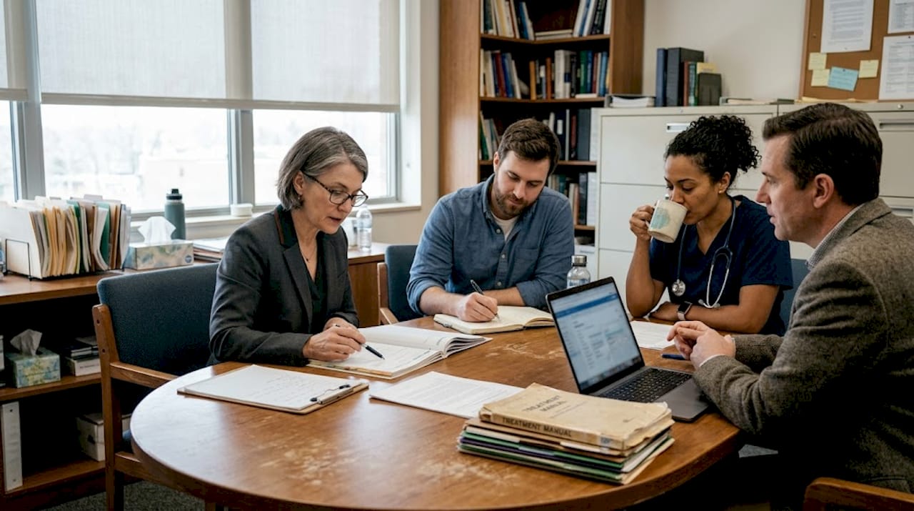 Healthcare team discussing treatment plan