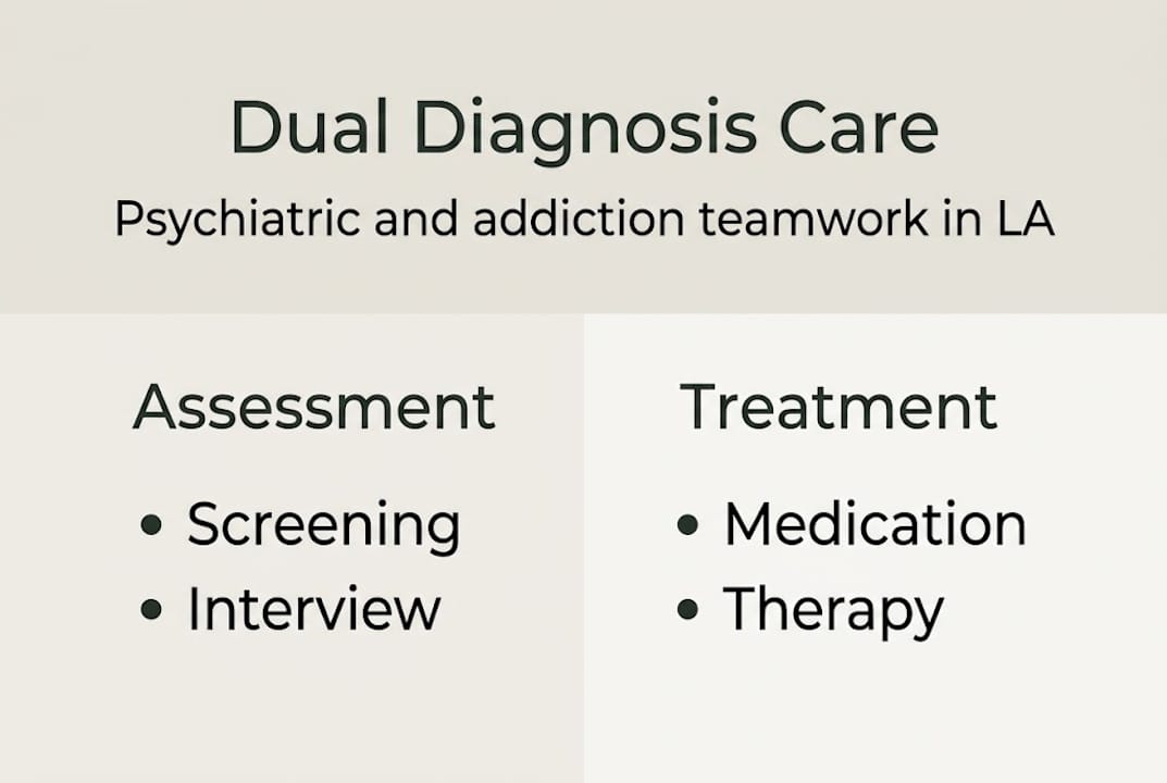 Infographic dual diagnosis care coordination LA
