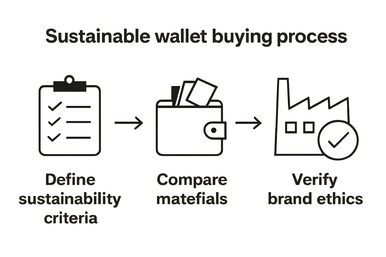 Infographic: three steps to choosing a sustainable wallet
