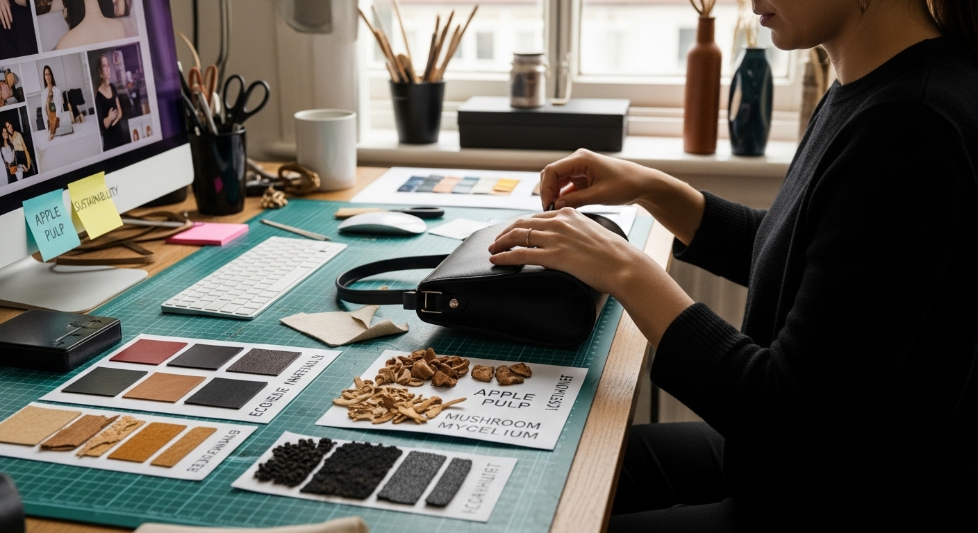 vegan handbag production