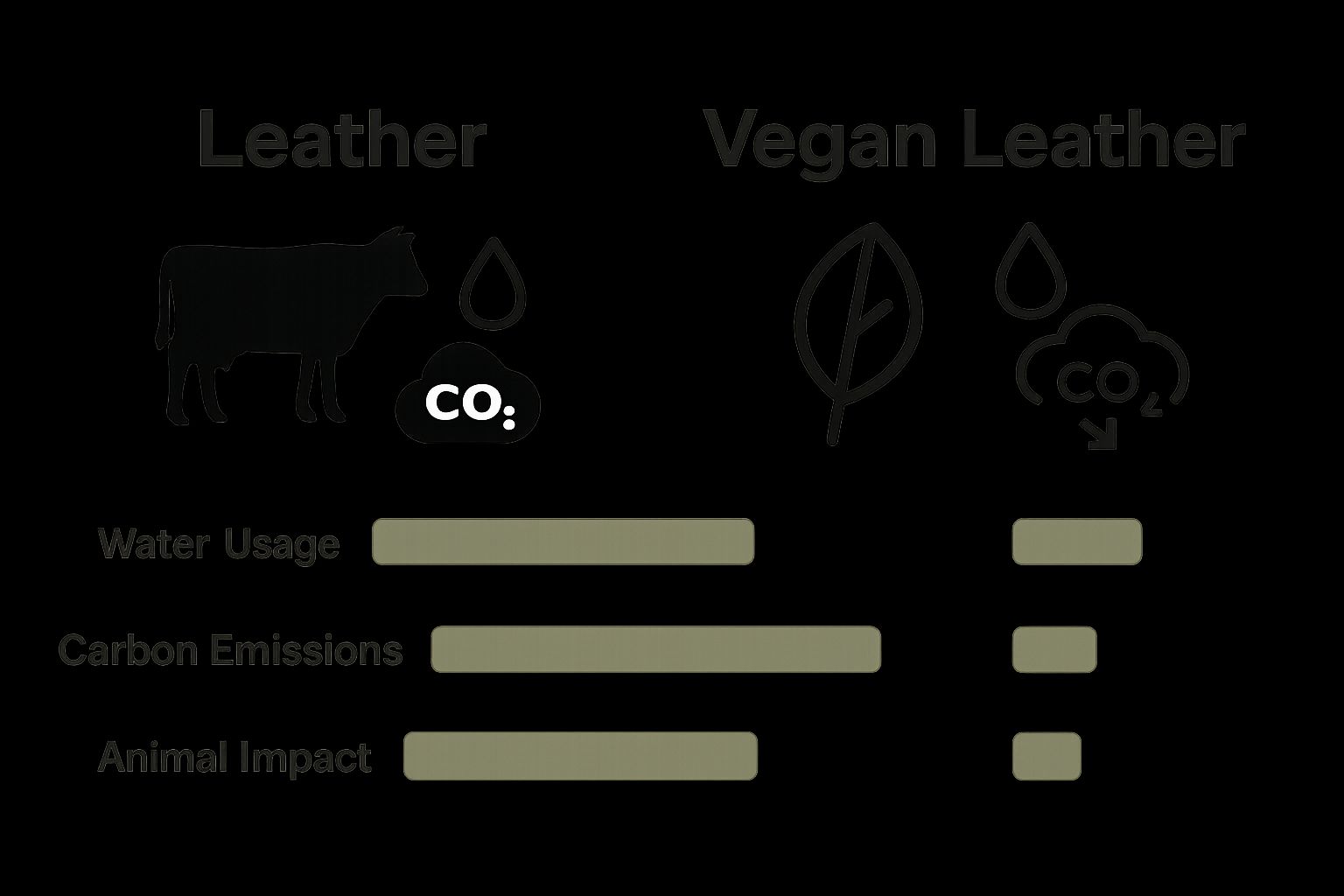 Comparison of traditional vs vegan leather environmental impact