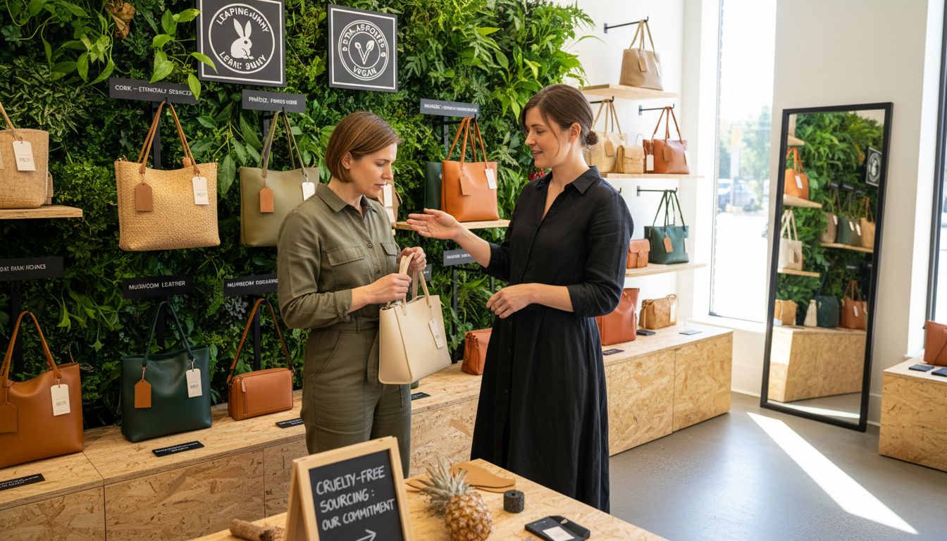 cruelty-free handbag retail