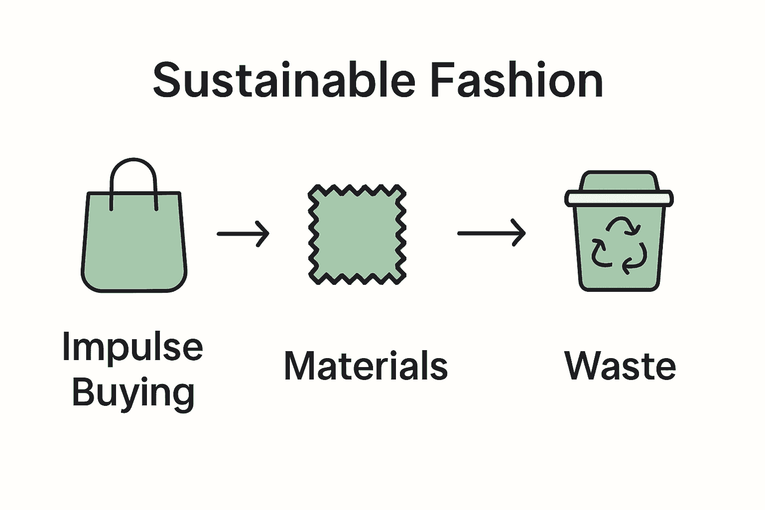 Infographic showing solutions to common sustainable fashion mistakes