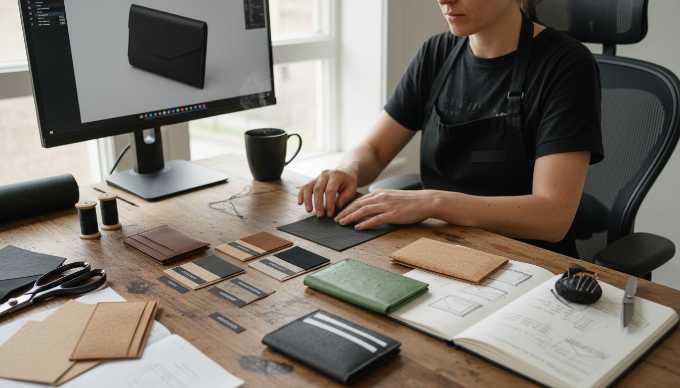 vegan wallet making
