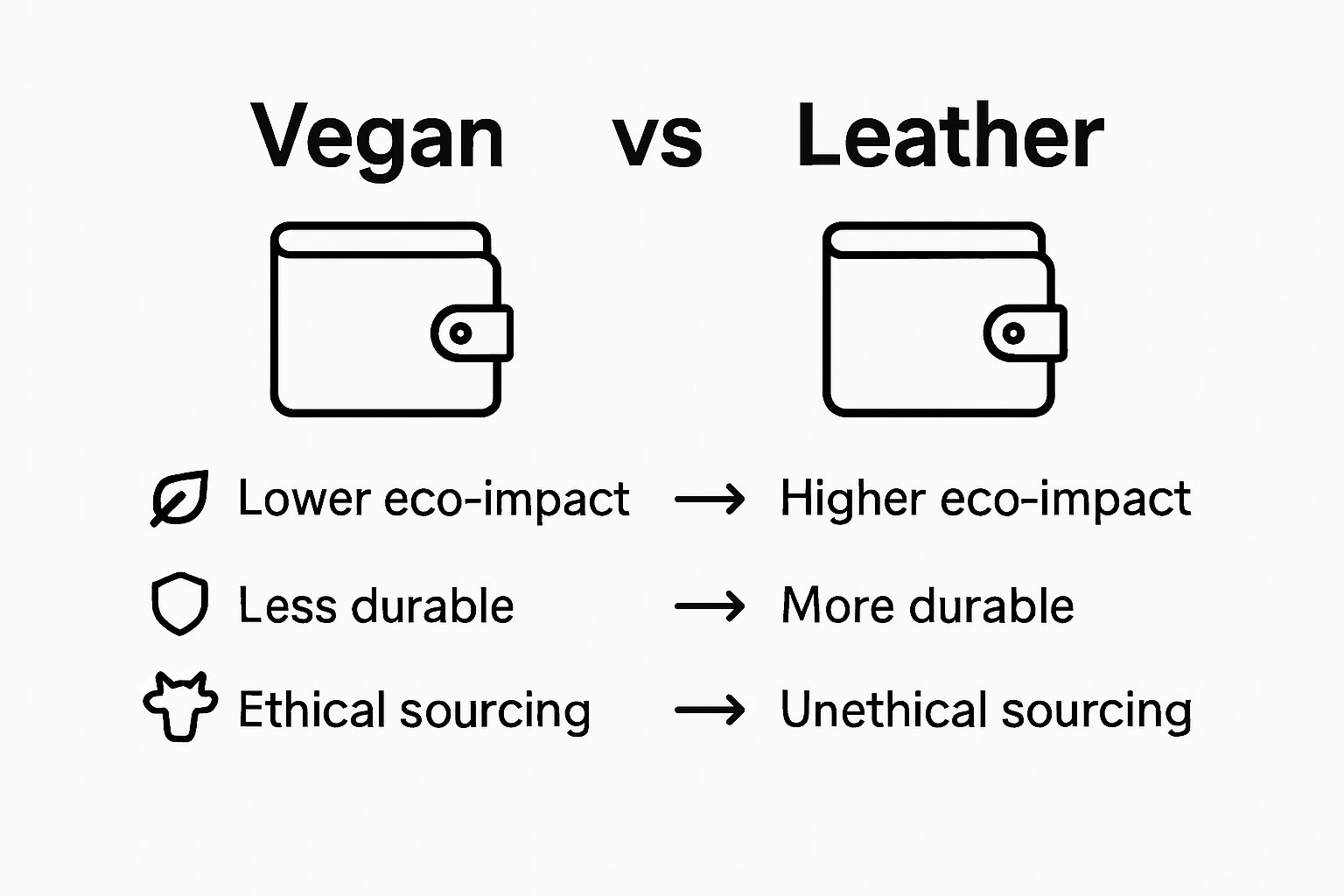 Comparison of vegan and leather wallet benefits