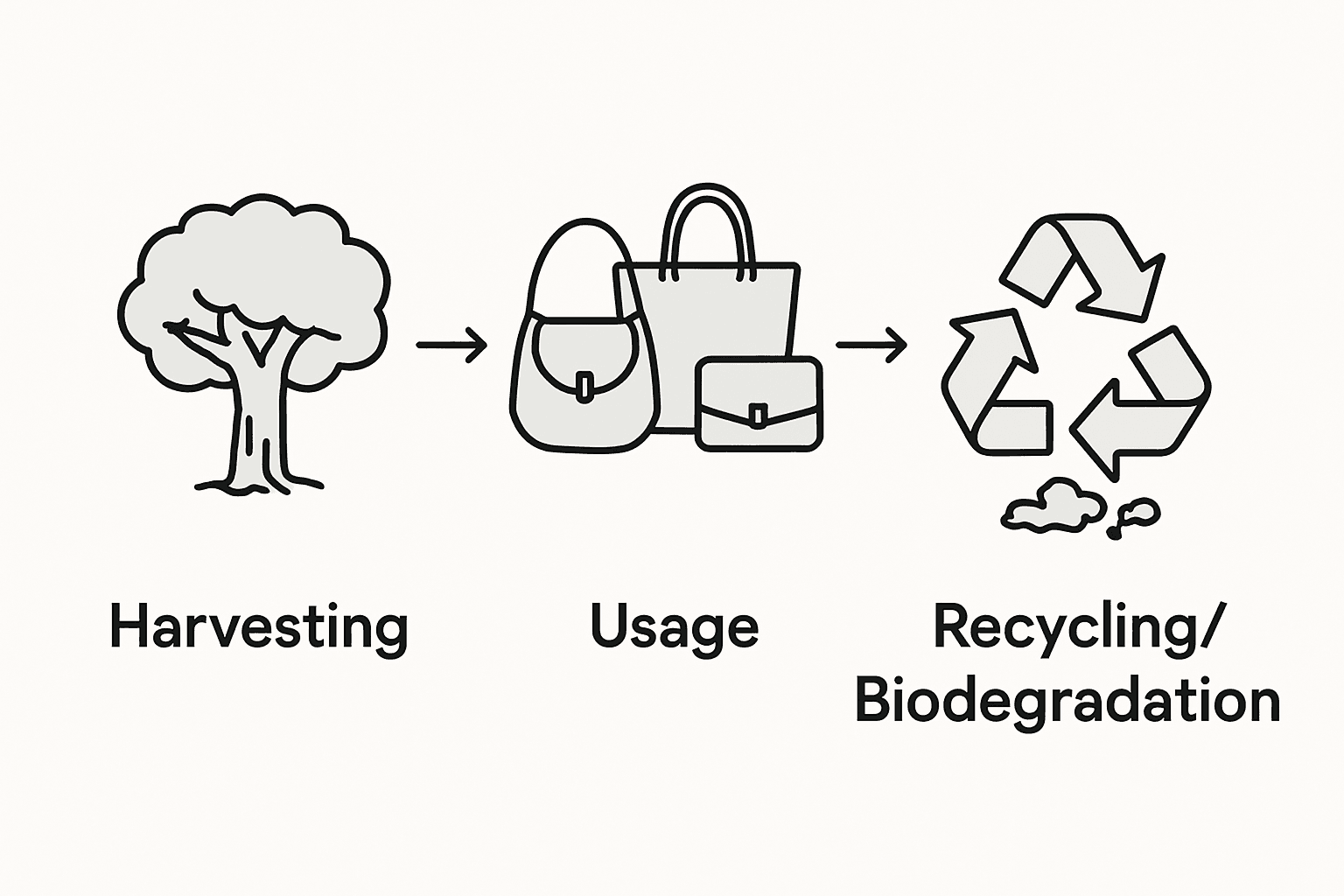 Infographic of cork lifecycle steps