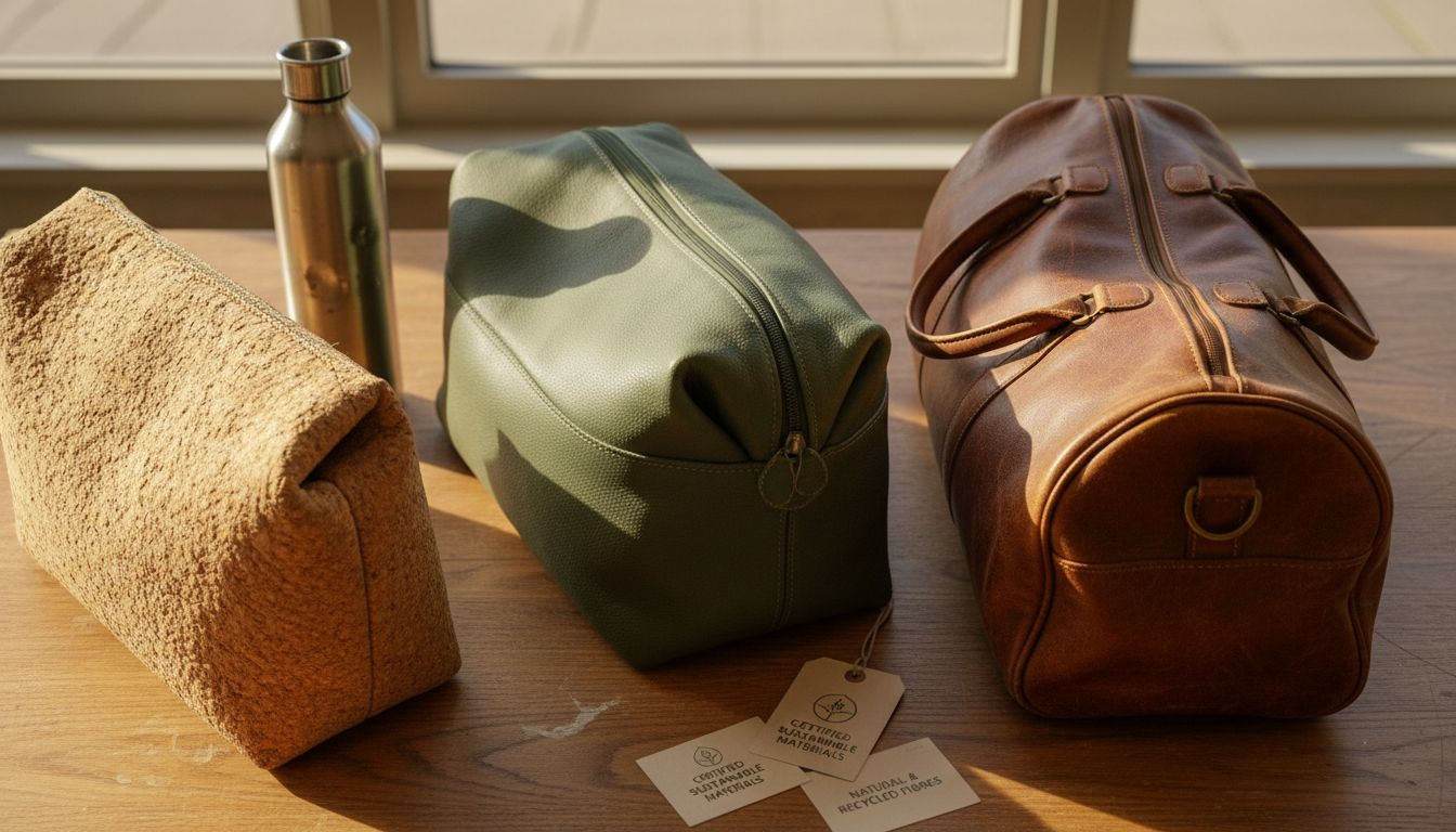 Comparing plant-based and leather bag materials