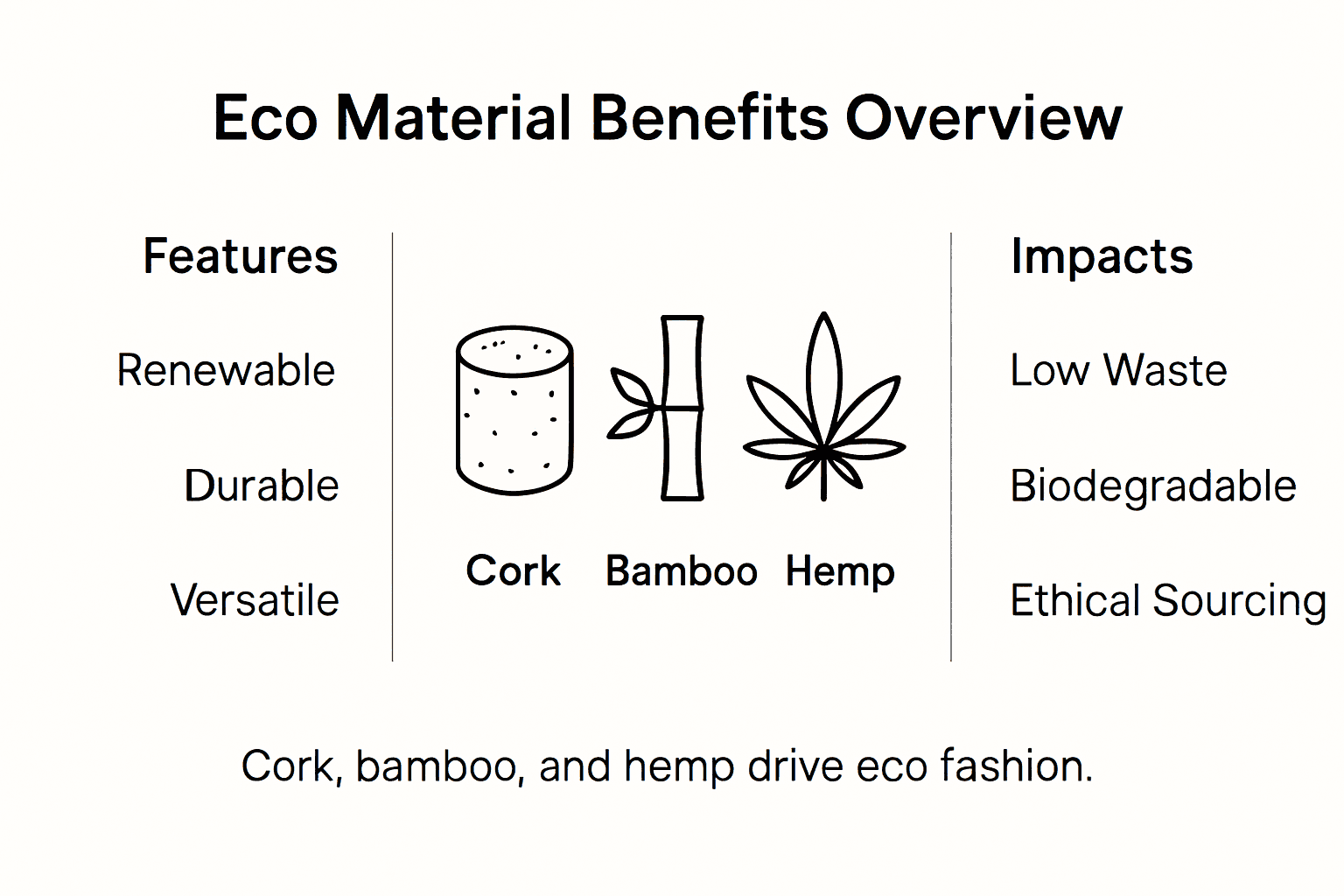 Infographic of eco materials and benefits