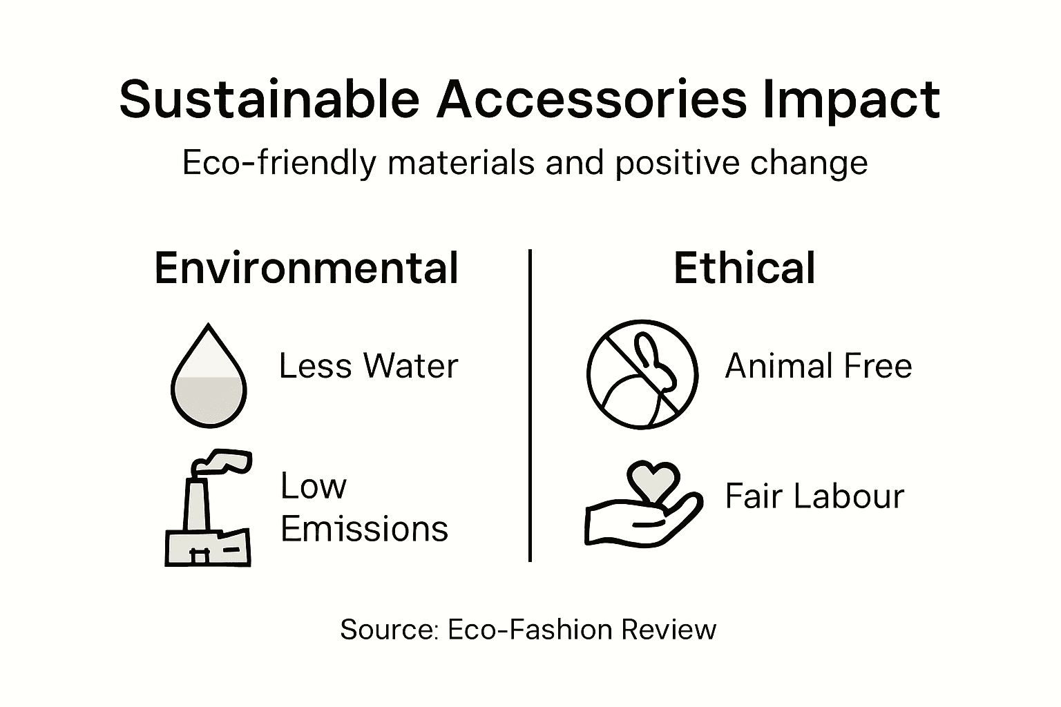 Infographic of sustainable accessories benefits