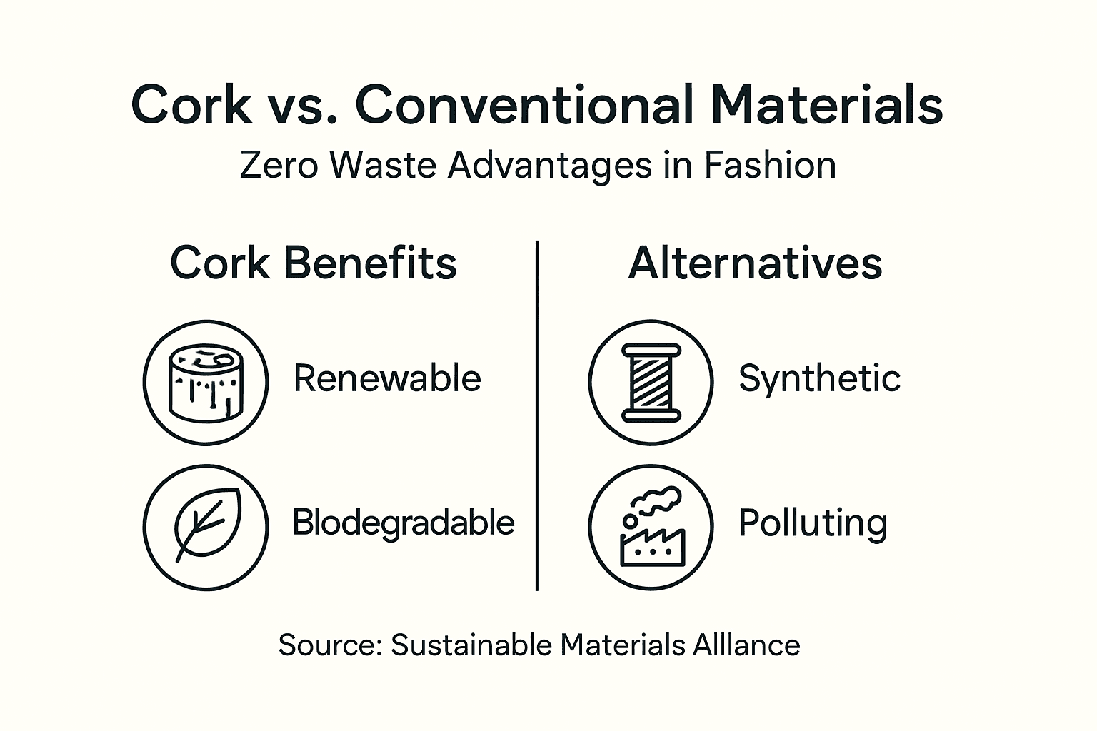Infographic comparing cork and alternatives