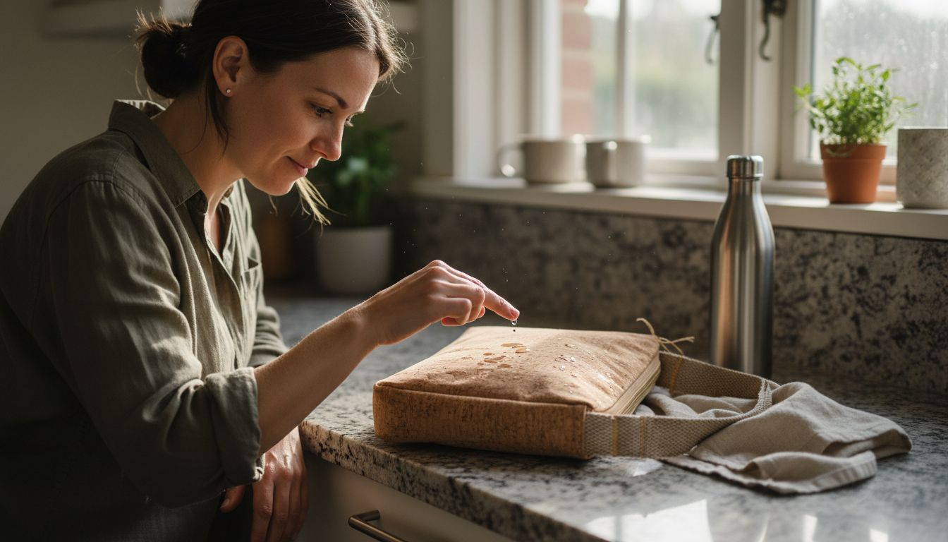 Testing cork bag water resistance