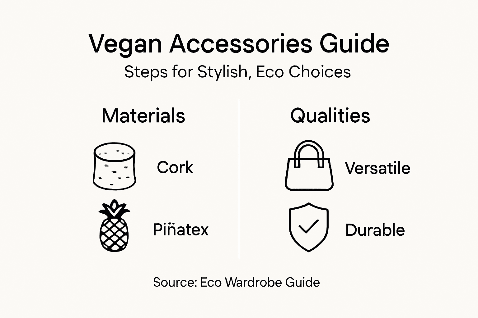 Infographic shows vegan accessory selection steps