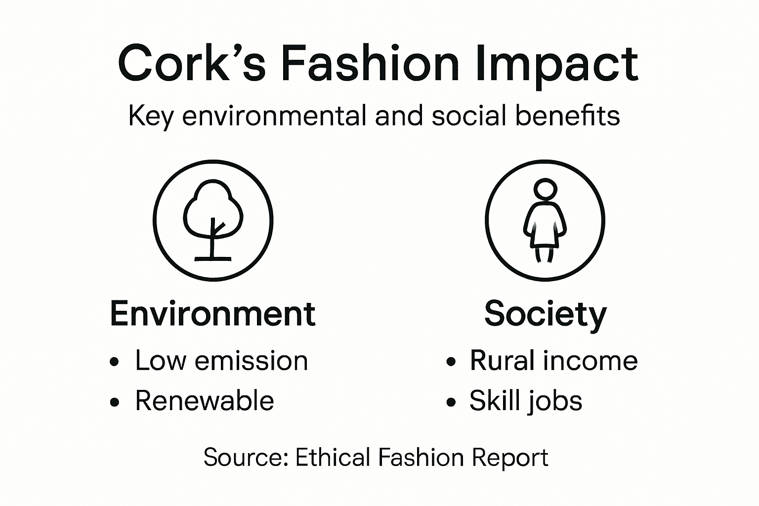 Infographic showing cork’s social and environmental benefits