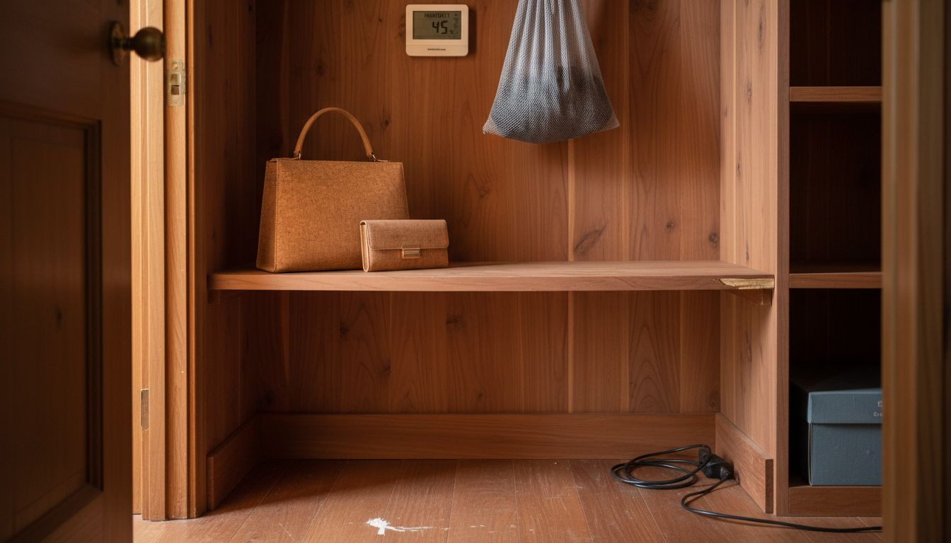 Closet setup for safe cork storage