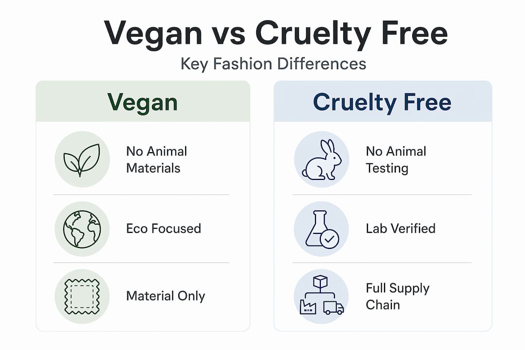 Infographic vegan versus cruelty free comparison