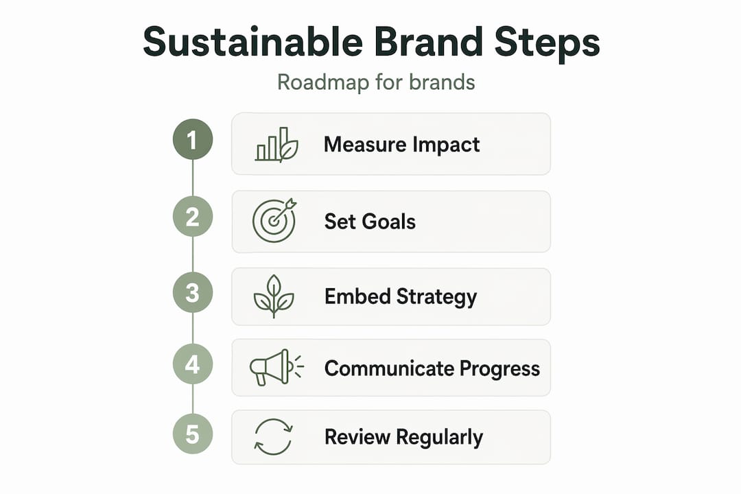 Roadmap infographic for sustainable branding