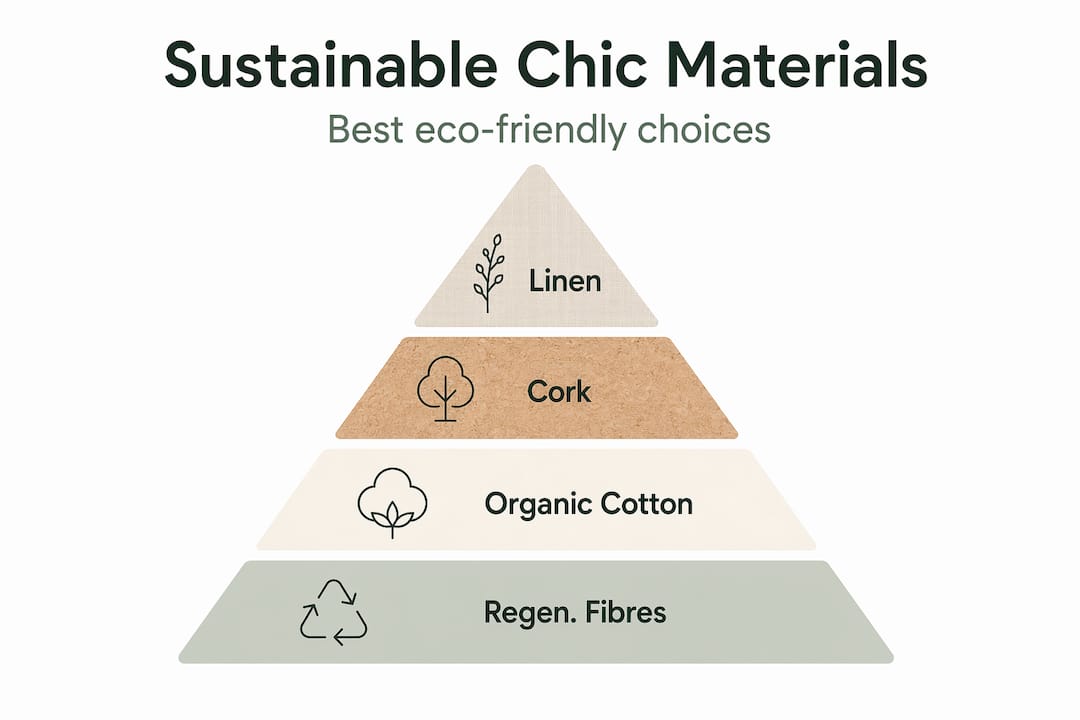 Hierarchy pyramid of eco-friendly fashion materials