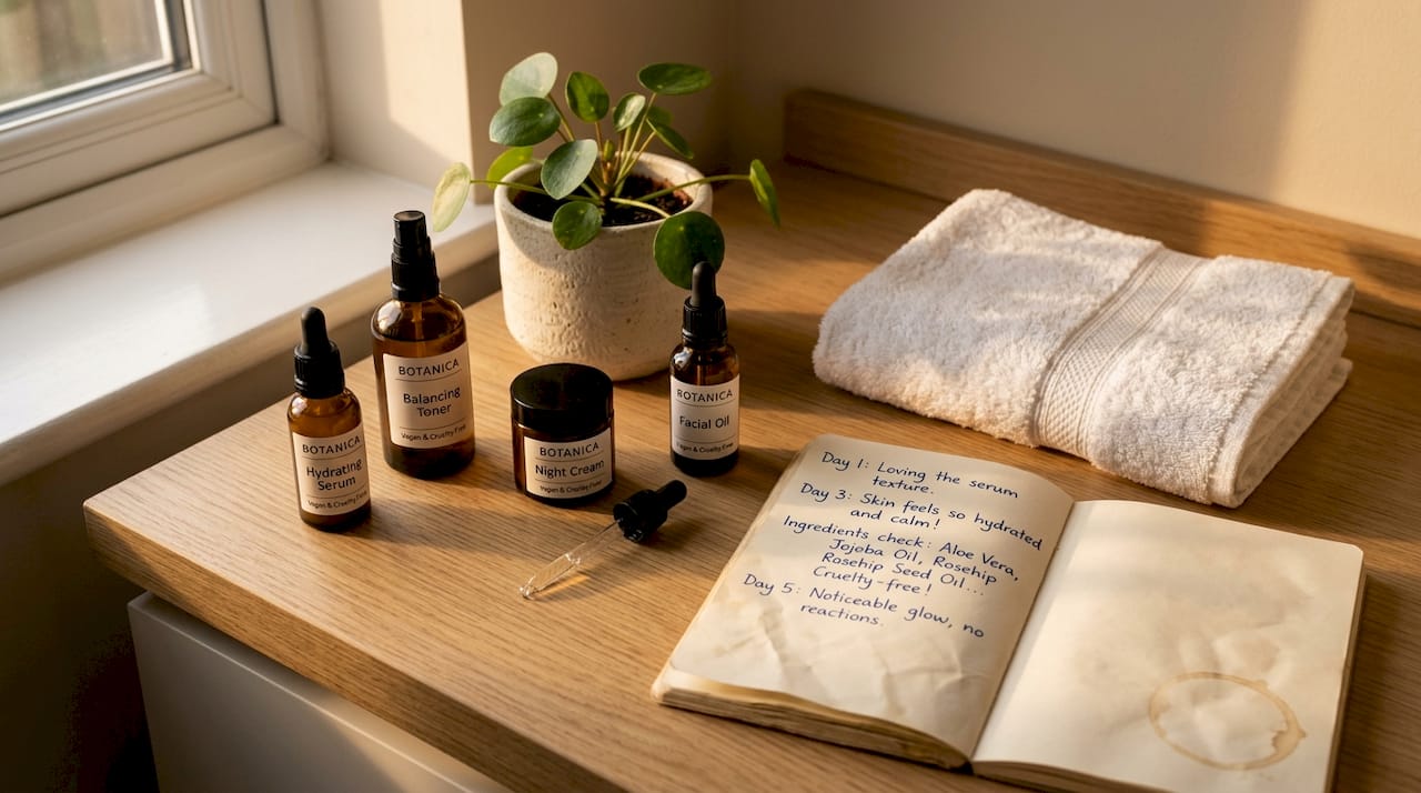 Cruelty-free skincare products with ingredient list