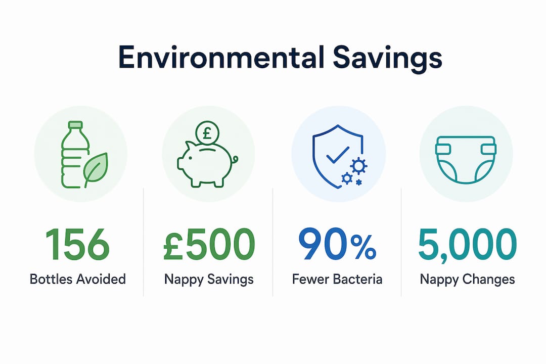 Infographic showing environmental savings from reusable accessories
