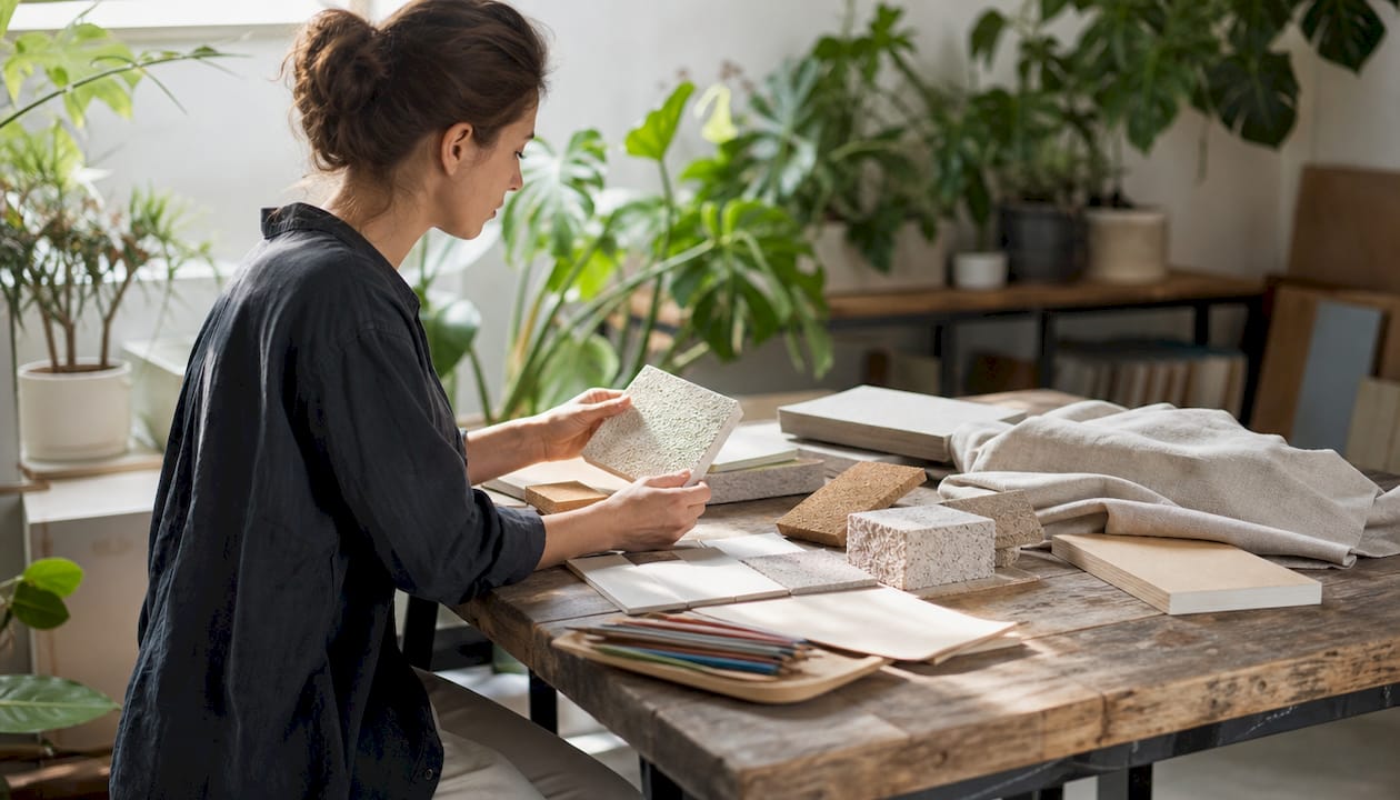 Samples of non-toxic eco building materials