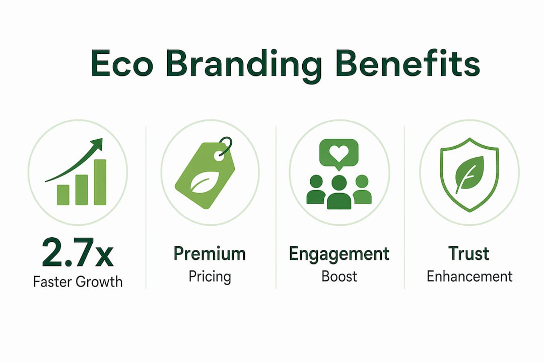 Infographic showing key benefits of eco branding