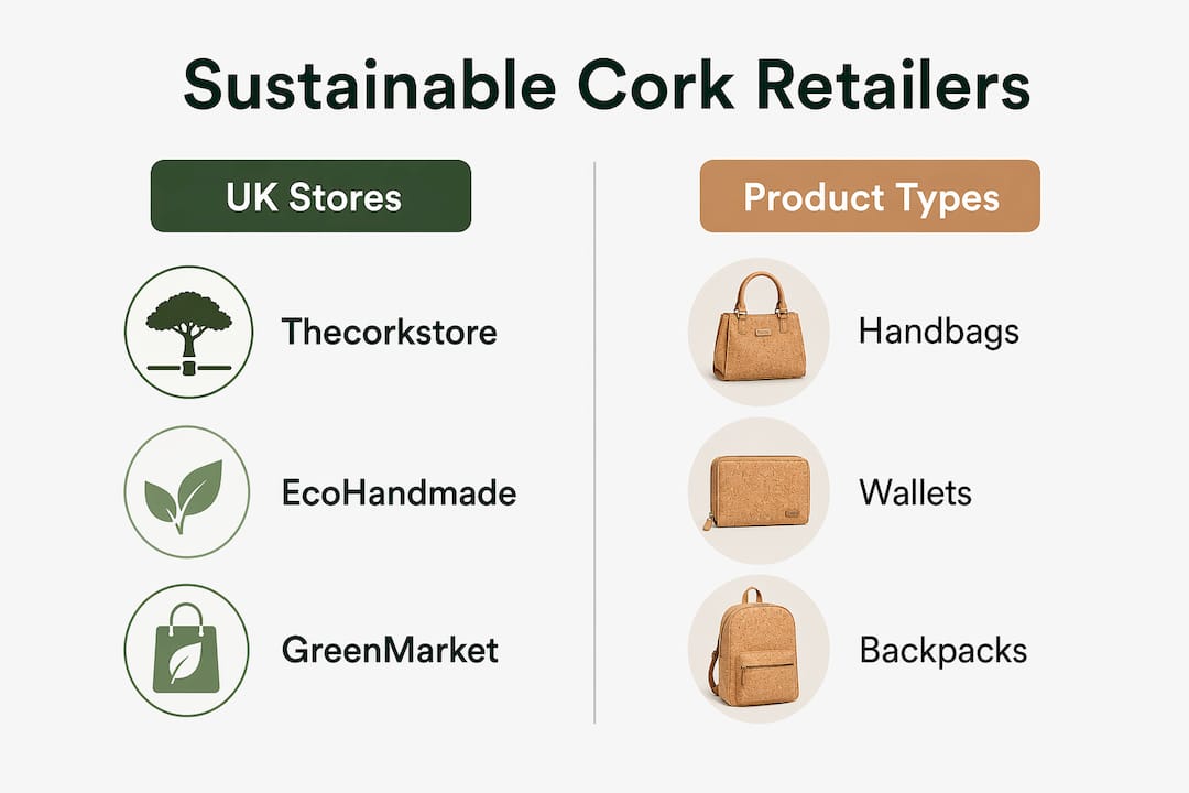 Infographic comparing cork retailers and products