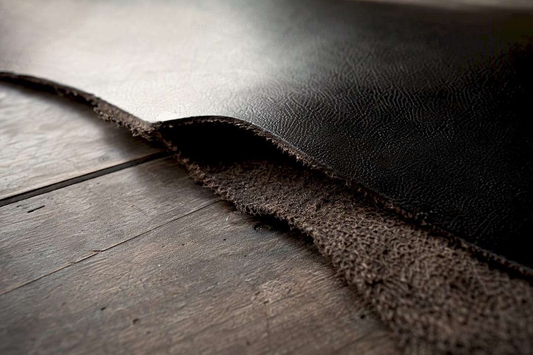 Close-up texture of bicast and bonded leather