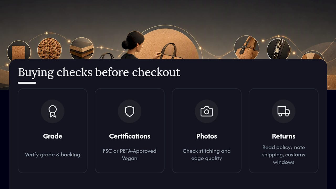 Four checks for buying cork accessories online