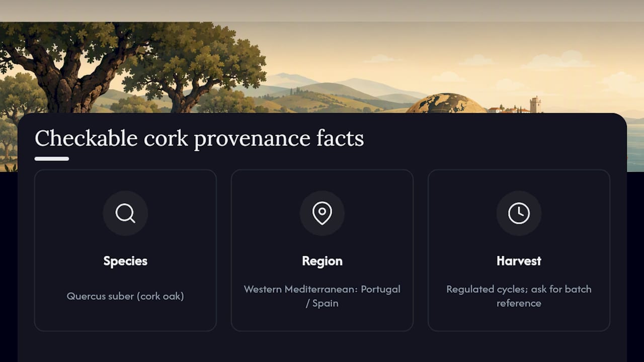 Three checks for verifying cork provenance