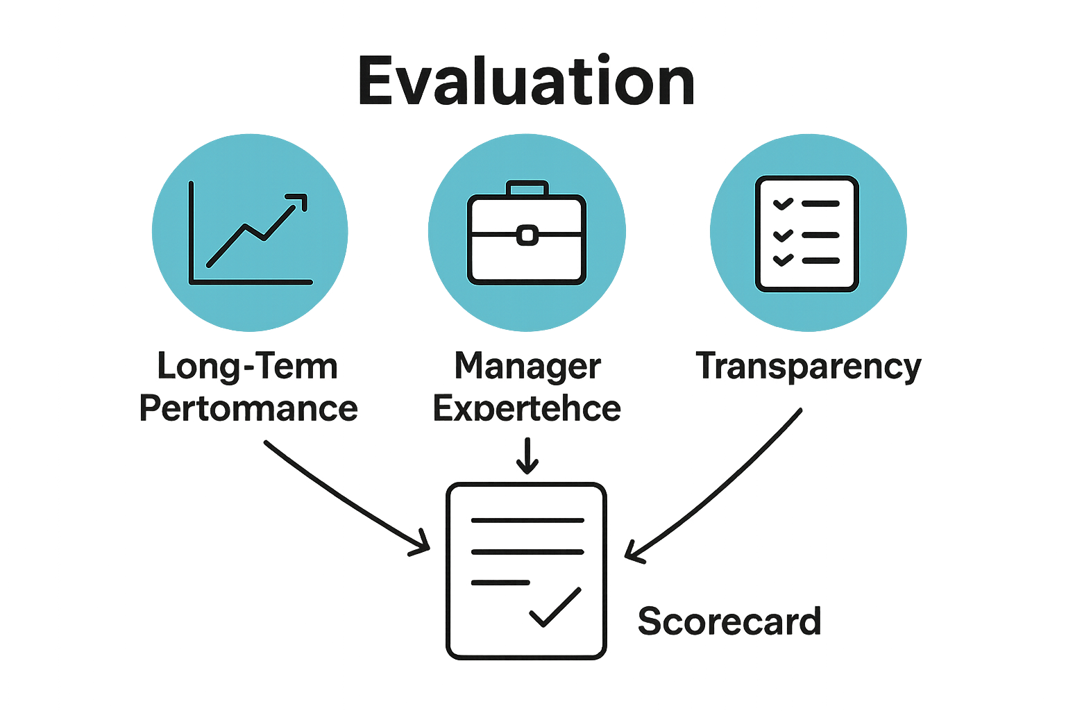Infographic manager selection scorecard process