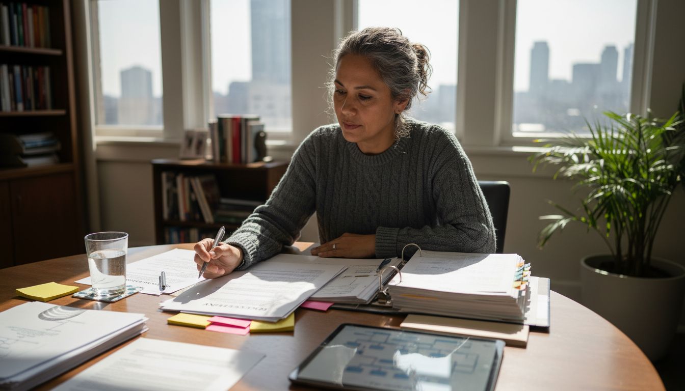 Complete Guide to Why Use Succession Planning 1 Manager reviews succession planning documents in office