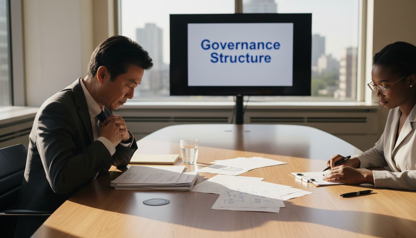 Family office governance team in meeting