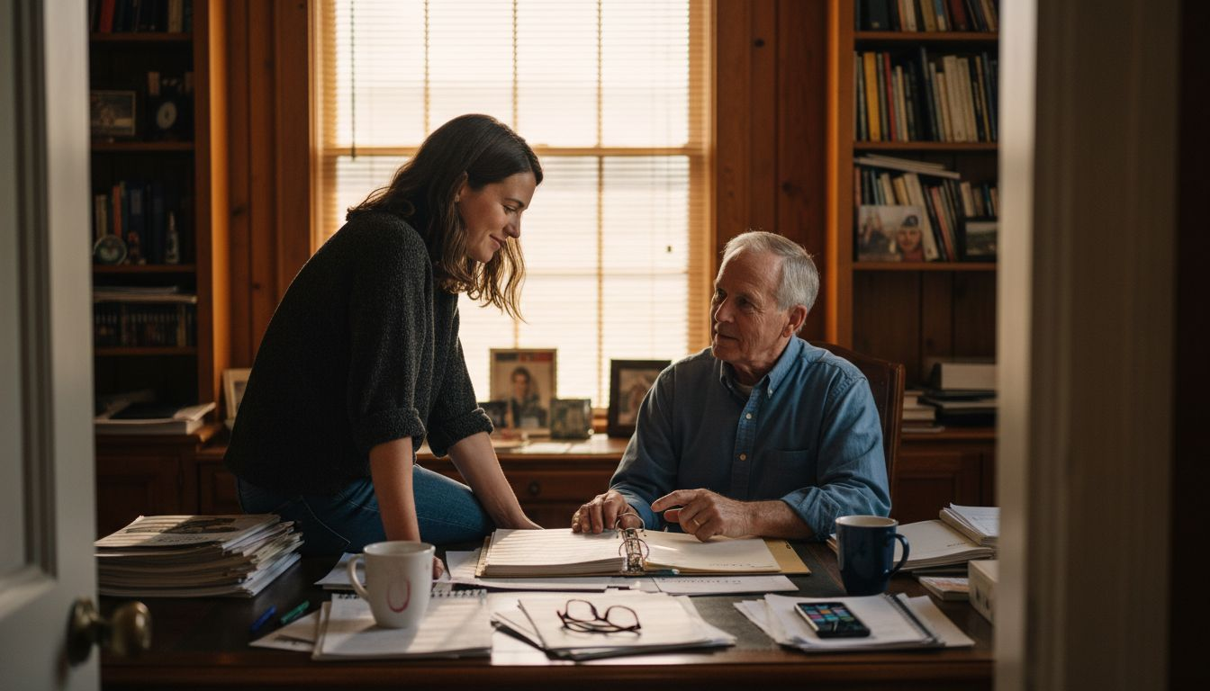 Family members discuss succession planning