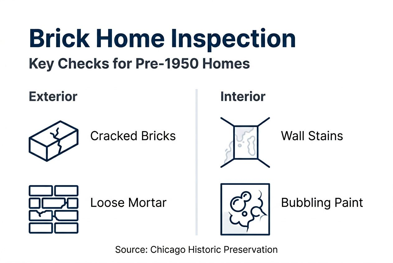 Infographic brick home inspection checklist visual