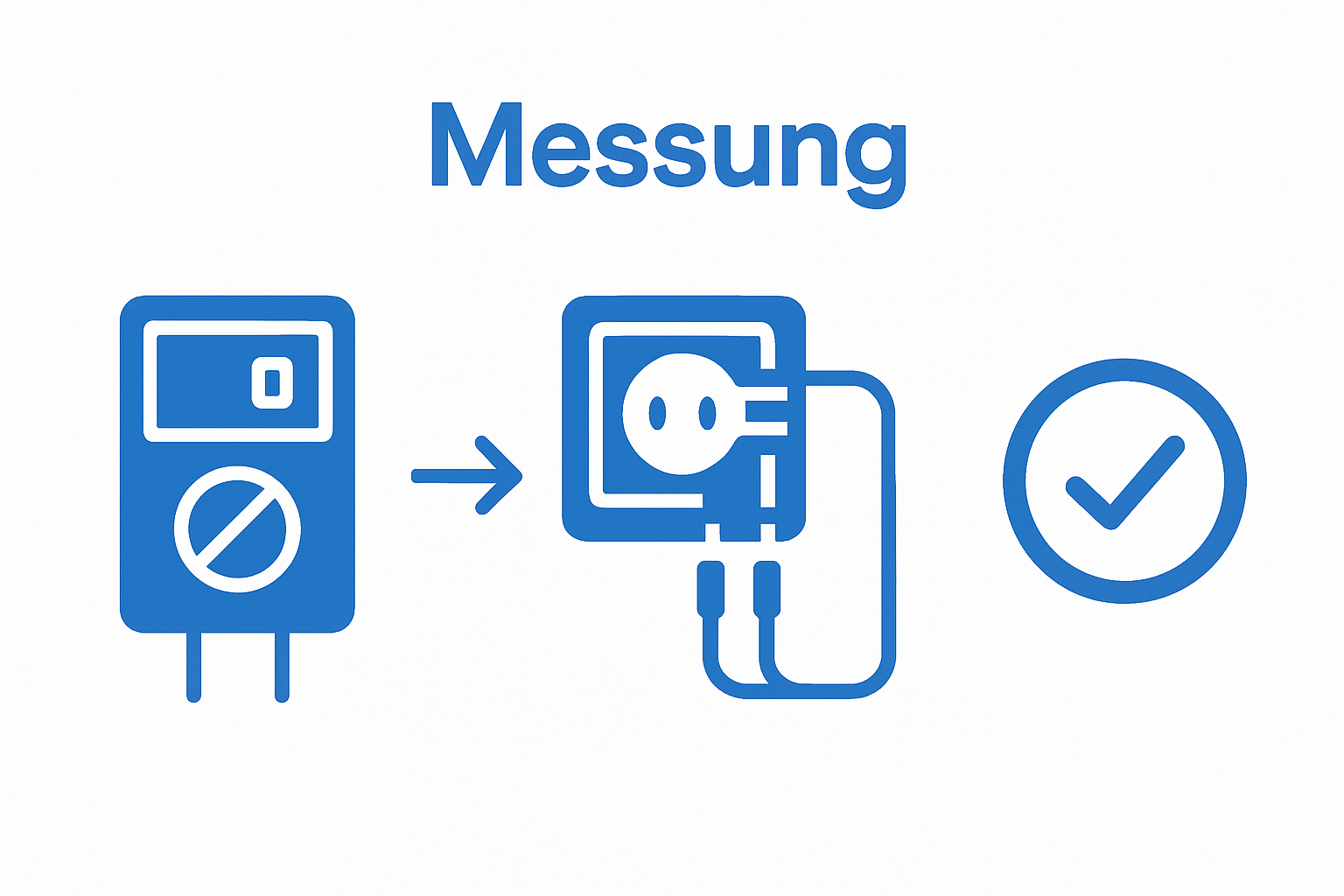 Elektroinstallation selbst prüfen: Schritt-für-Schritt-Anleitung 1 Infographic visualizing steps to measure voltage at a wall outlet