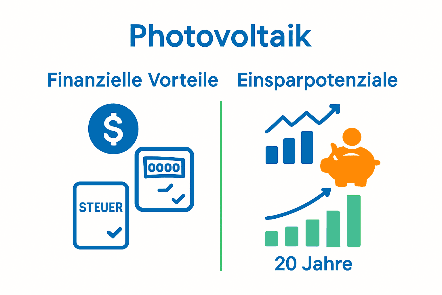 Photovoltaik Vorteile: Der umfassende Guide 2 Vergleich finanzielle Photovoltaik-Vorteile und Ersparnisse