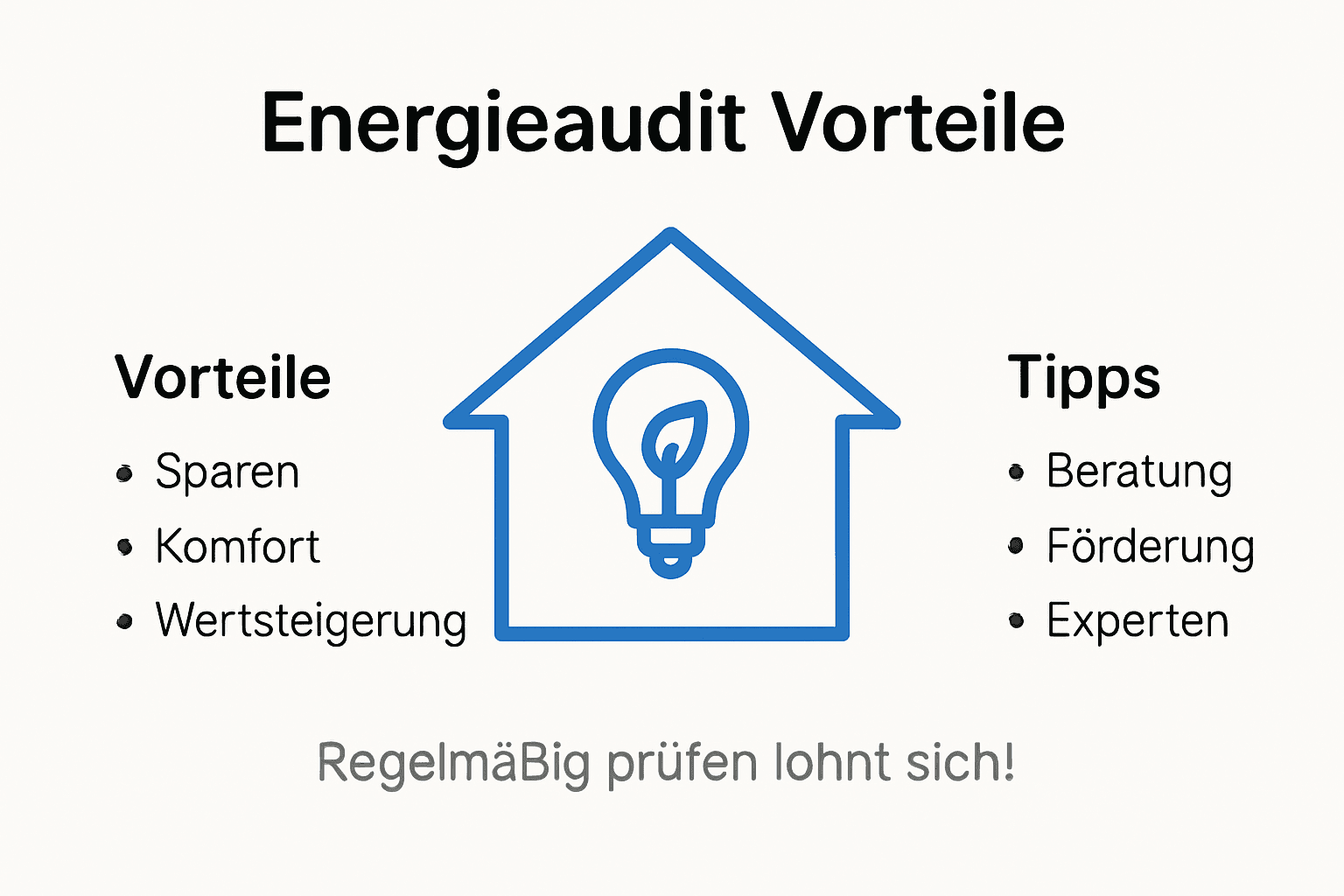 Energieaudit erklärt: So senken Hausbesitzer Kosten 2 In unserer Infografik erfahren Sie, welche Vorteile ein Energieaudit bietet und erhalten praktische Tipps für die Umsetzung.