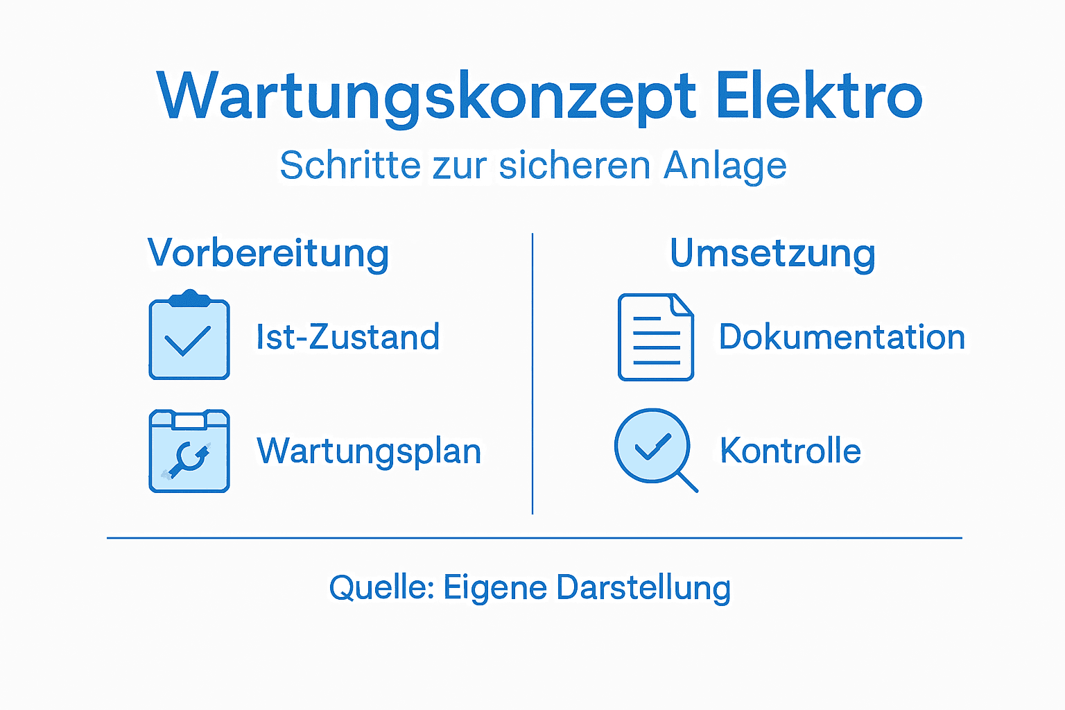 Wartungskonzept erstellen elektro: Schritt für Schritt zur sicheren Anlage 2 Infografik: Das Wartungskonzept für Elektroanlagen im Überblick