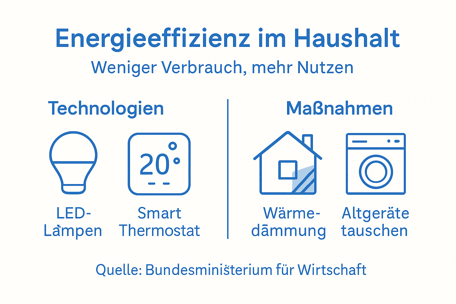 Energieeffizienz verstehen: Mehr Nutzen mit weniger Verbrauch 1 Infografik: Wege zu mehr Energieeffizienz im eigenen Zuhause