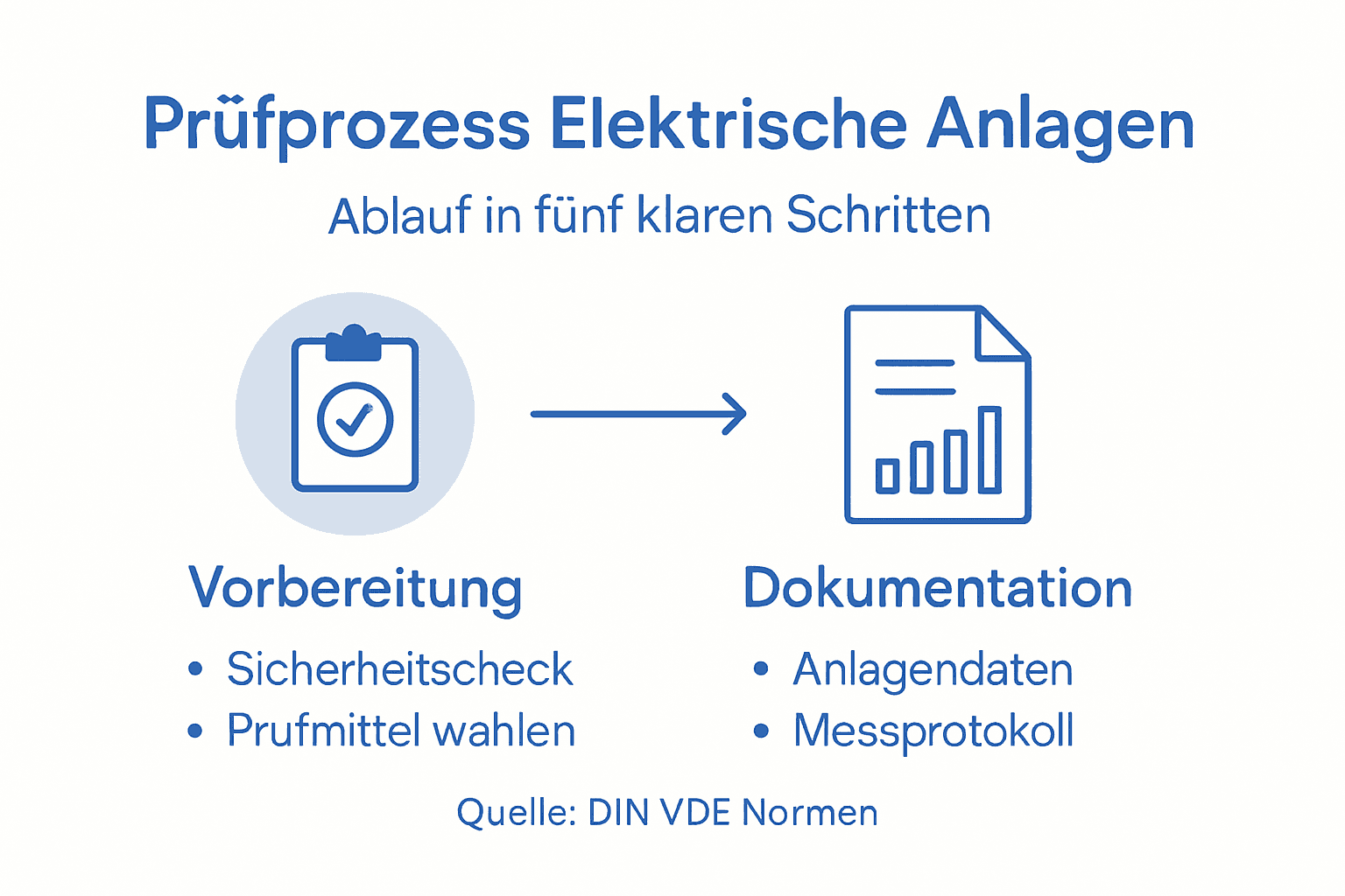 Ablaufschema zur Prüfung elektrischer Anlagen