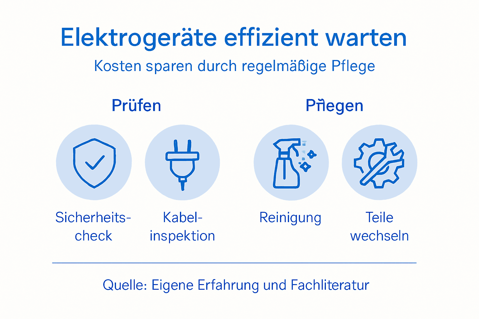 Elektrogeräte richtig warten und langfristig Kosten sparen 2 Übersicht: So halten Sie Ihre Elektrogeräte in Schuss – Tipps zur Wartung und Pflege