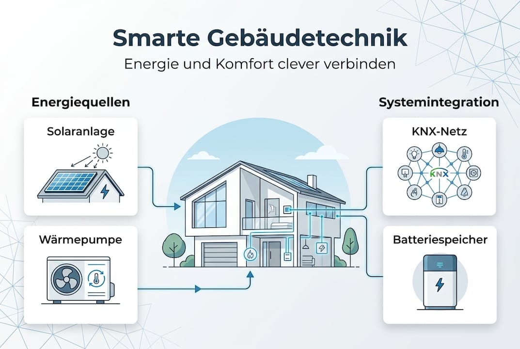 Infografik: Intelligente Energielösungen für moderne Gebäude