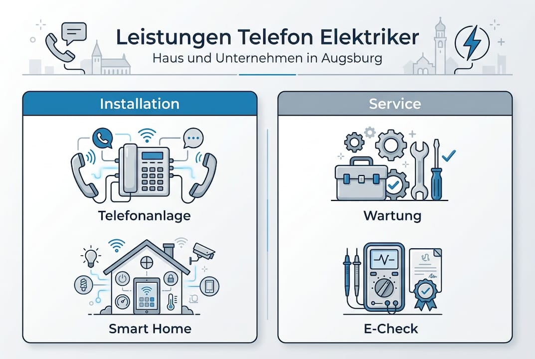 Übersicht: Elektrikerleistungen für Privat- und Gewerbekunden