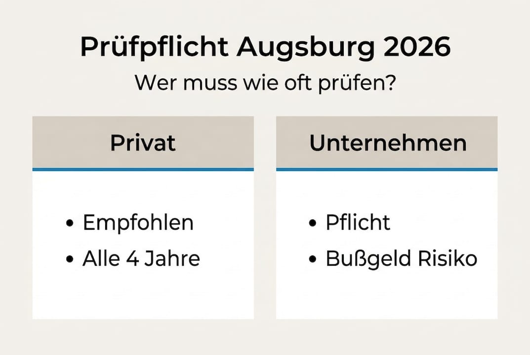 Elektrosicherheit prüfen: Guide für Augsburg 2026 1 Übersicht zu den unterschiedlichen Prüfpflichten in Augsburg: Was gilt, was ist zu beachten?