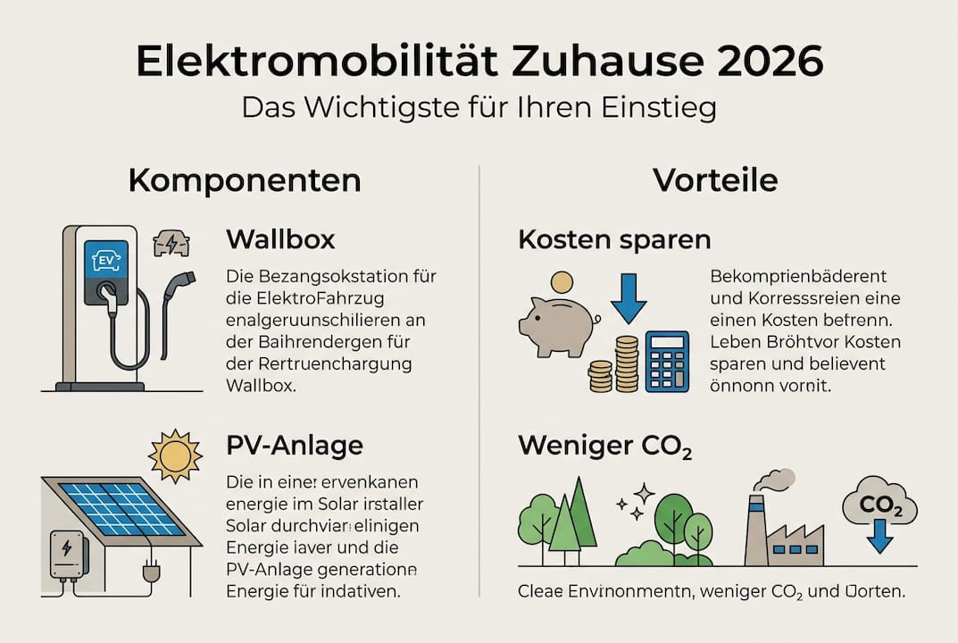 Elektromobilität Zuhause 2026: Schritt-für-Schritt-Guide 2 Elektromobilität zu Hause 2026: Überblick über wichtige Komponenten und ihre Vorteile