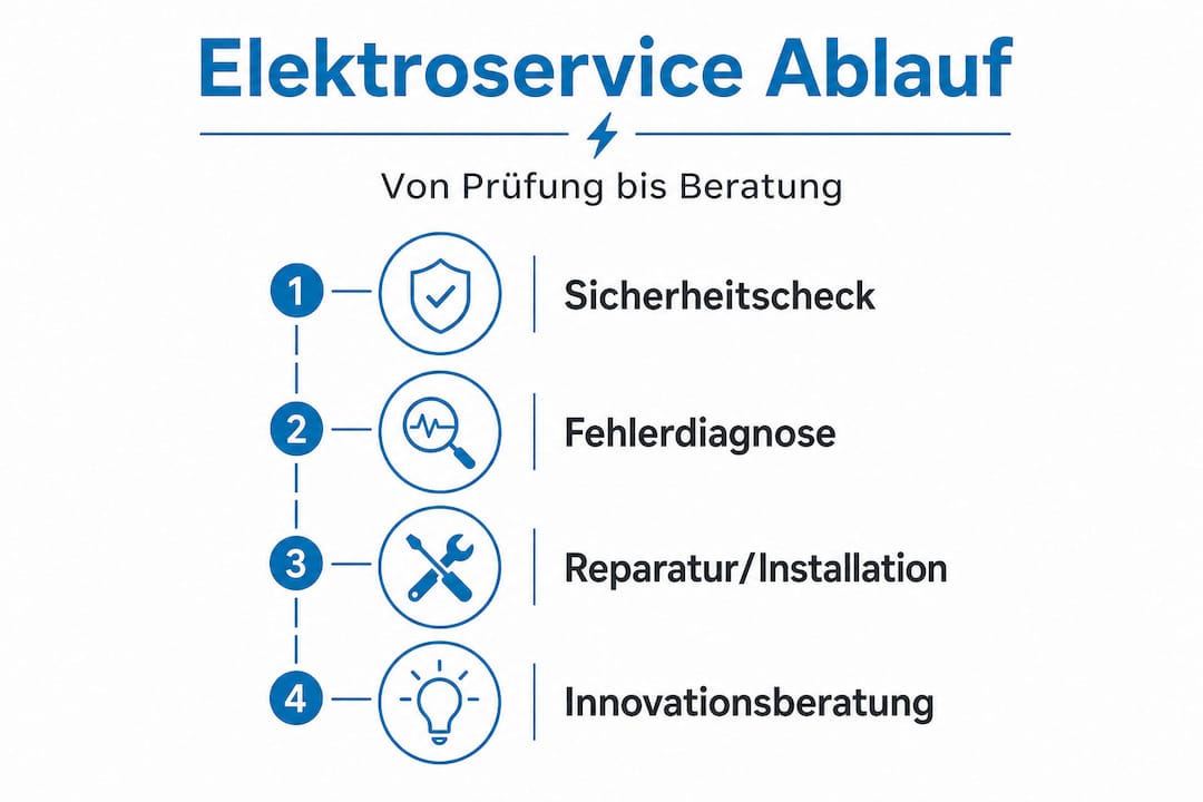 Elektrodienstleistungen: Sicherheit und Innovation für Ihr Zuhause 1 Grafische Übersicht: So läuft unser Elektrodienstleistungen ab