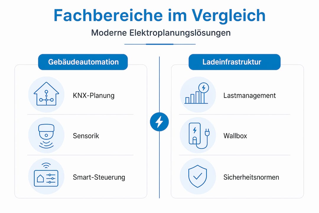 Übersichtsgrafik: Moderne Lösungen für die Elektroplanung im Vergleich