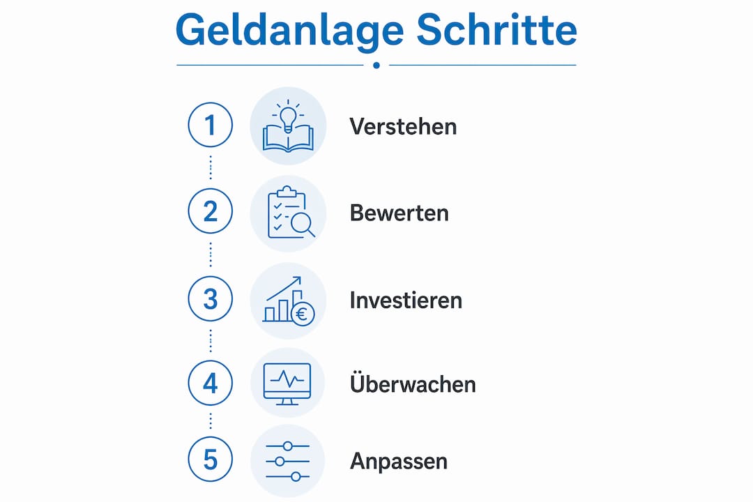 Schritt-für-Schritt-Infografik: So investieren Sie erfolgreich in die Elektrotechnik-Branche