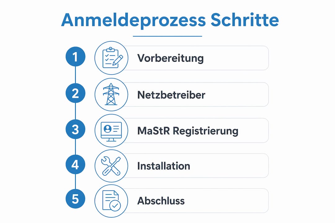 Übersicht: So melden Sie Ihre Solaranlage Schritt für Schritt an